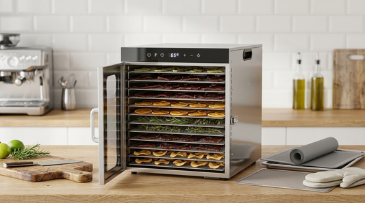 Déshydrateur alimentaire grande capacité : 10 ou 16 plateaux inox pour les gros volumes
