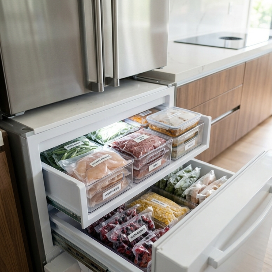 preparation repas frigo