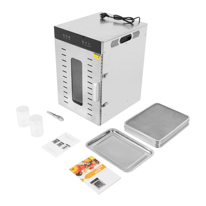 Déshydrateur alimentaire 16 plateaux 1350W - Inox 304, séchage 360°, écran tactile