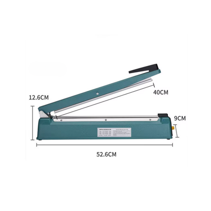 Soudeuse à impulsion 300/400 mm – thermoscelleuse manuelle 3 ou 8 mm