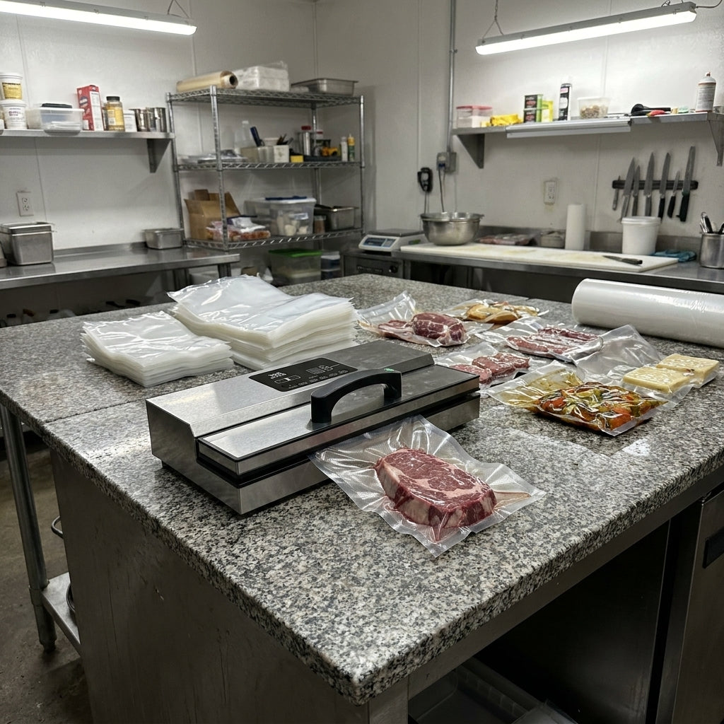 Machine sous vide à aspiration externe professionnelle – 650W, soudure 40 cm